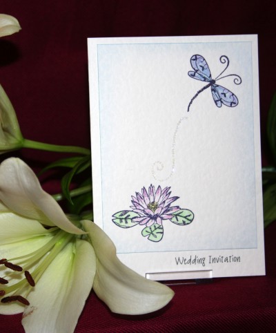Photograph of the Lilly Wedding Invitation