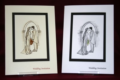 Photograph of the Arch of Love Wedding Invite