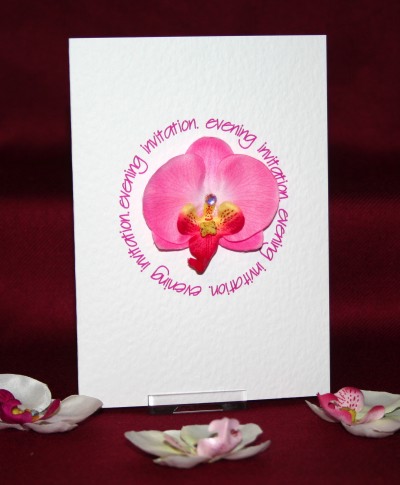 Photograph of the Orchid Evening Invite