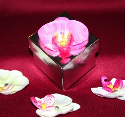 Photograph of the Orchid Favour Box