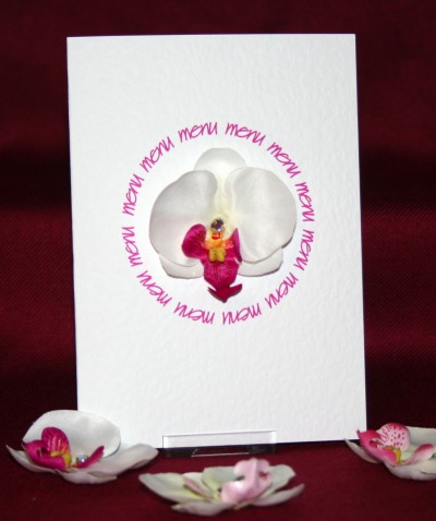 Photograph of the Orchid Menu