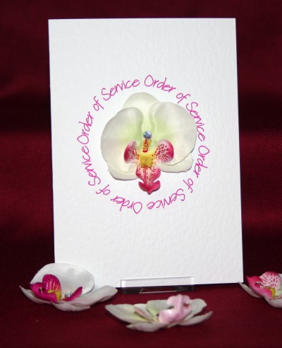 Photograph of the Orchid Order of Service